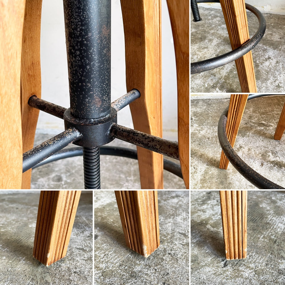 アクメファニチャー Acme Furniture アーヴィン スツール IRVIN STOOL high ハックベリー×アイアン インダストリアル 定価 ¥44,000- A ■