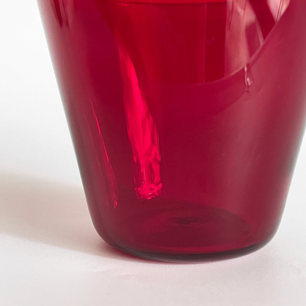 ヌータヤルヴィ Nuutajarvi #2744 タンブラー グラス レッド カイ・フランク Kaj Franck ガラス Φ7cm × H6.5cm 北欧食器 ビンテージ ■