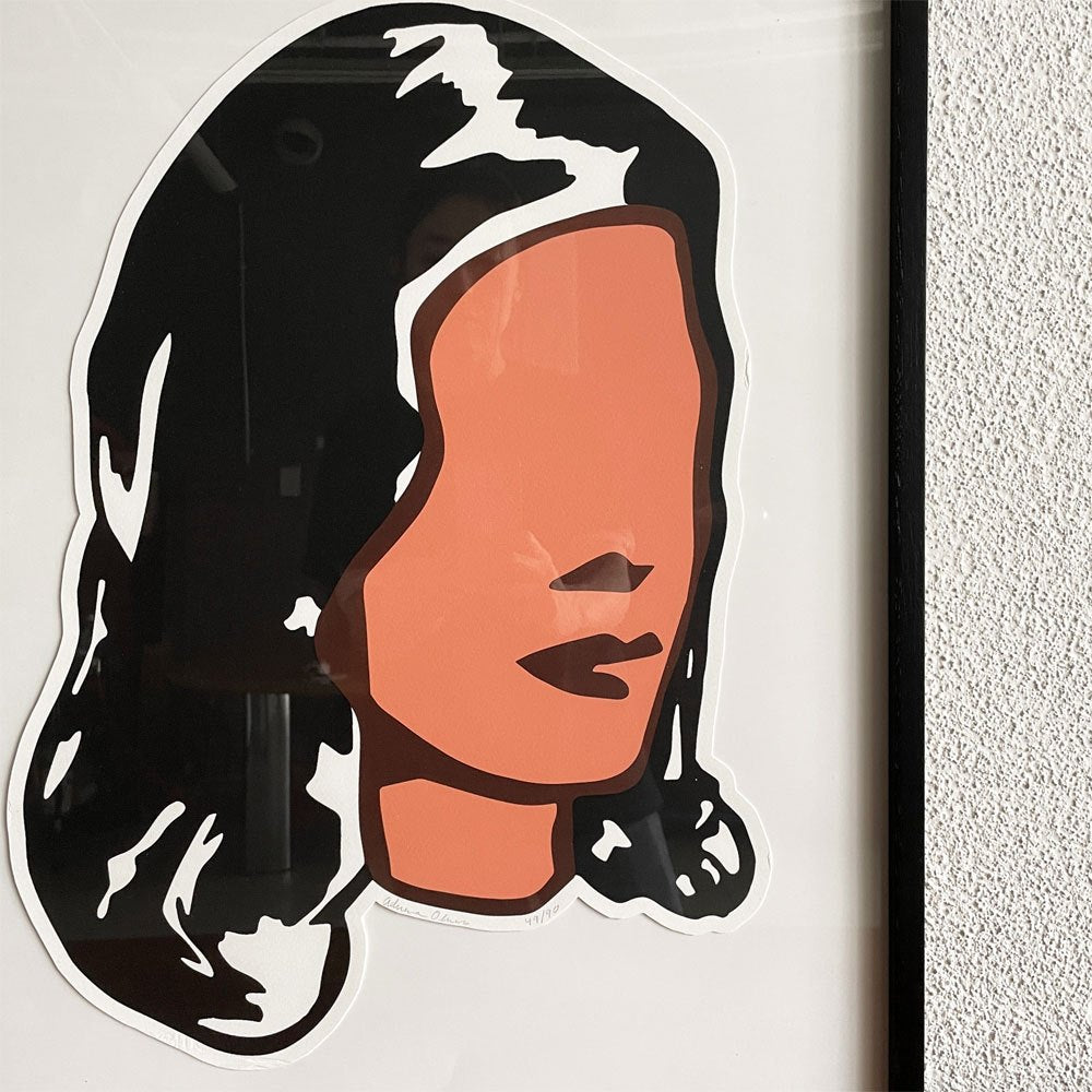 アドリアナ・オリバー Adriana Oliver トゥナイト Tonight シルクスクリーン 48×62cm 証明書＆箱付 49/90 サイン入り 現代アート 〓