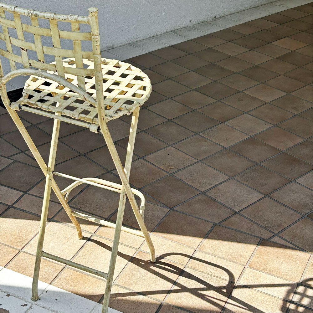ビンテージ Vintage アイアン カウンターチェア ハイスツール フォールディング 折り畳み フレンチスタイル 屋外使用可 ◇