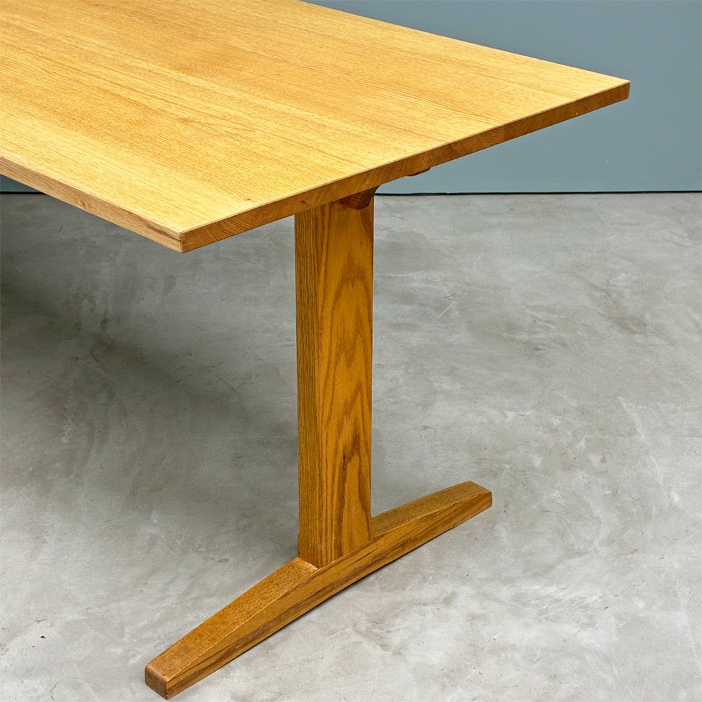 松崎工房 タモ無垢材 ダイニングテーブル シェーカースタイル W210cm オーダーメイド クラフトクラフトファニチャー ◎