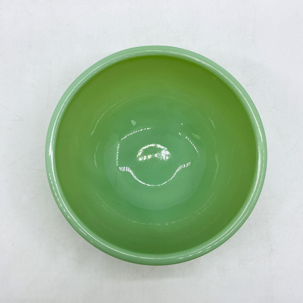 ファイヤーキング FIRE KING ジェダイ JADE-ITE ビーデッドエッジボウル 12.5cm ミルクガラス USビンテージ アンカーホッキング ●