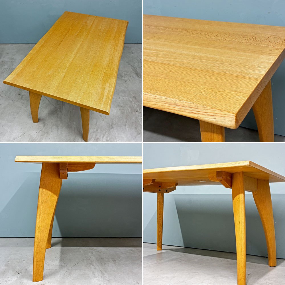 シラカワ家具 Shirakawa ダイニングテーブル オーク無垢材 W135cm 飛騨高山 クラフト家具 ナチュラルモダン ◎