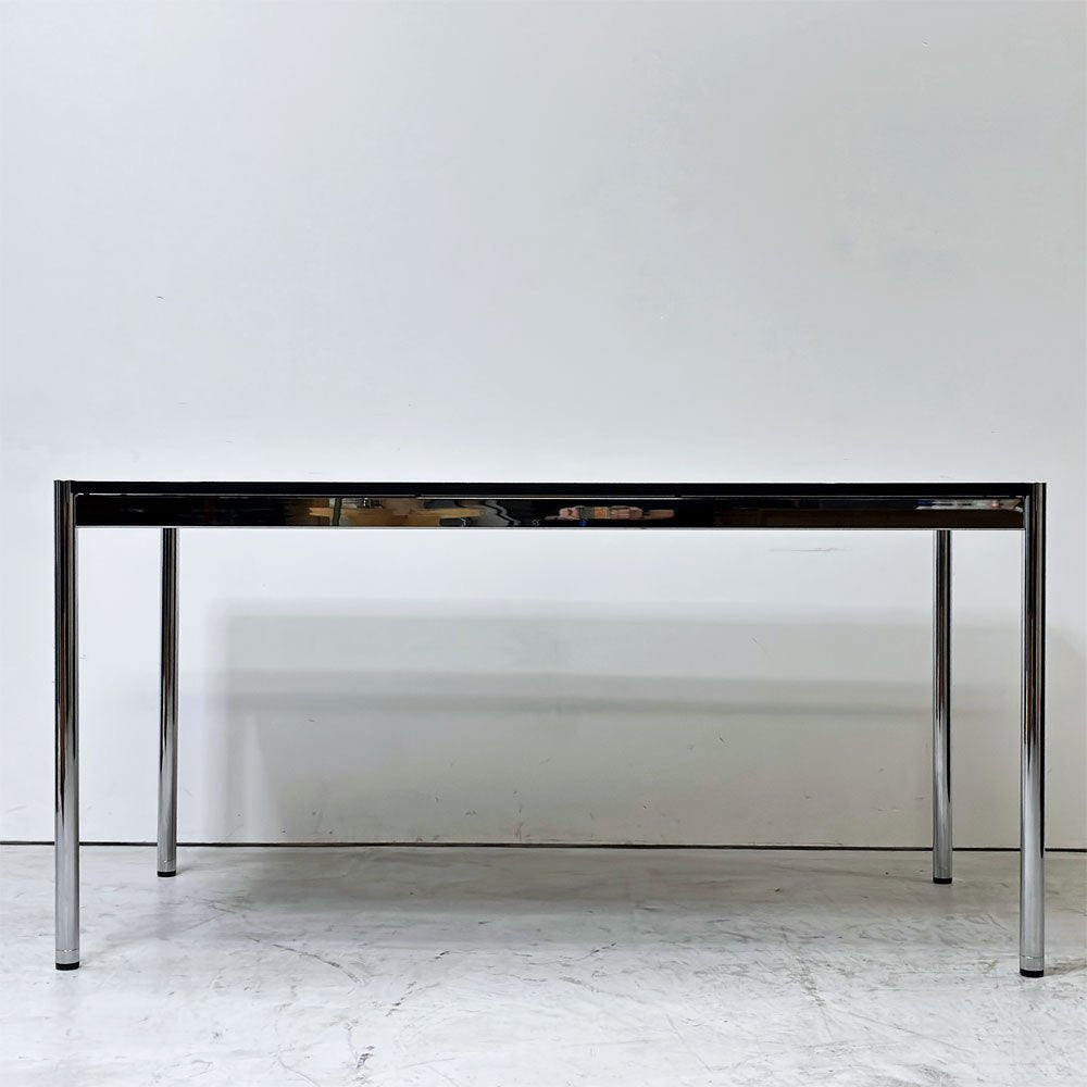 USMモジュラーファニチャー USM Haller USMハラーテーブル ワーキングデスク ダイニングテーブル オーク材 ブラック W150cm 高さ調整リング付き スイス ●