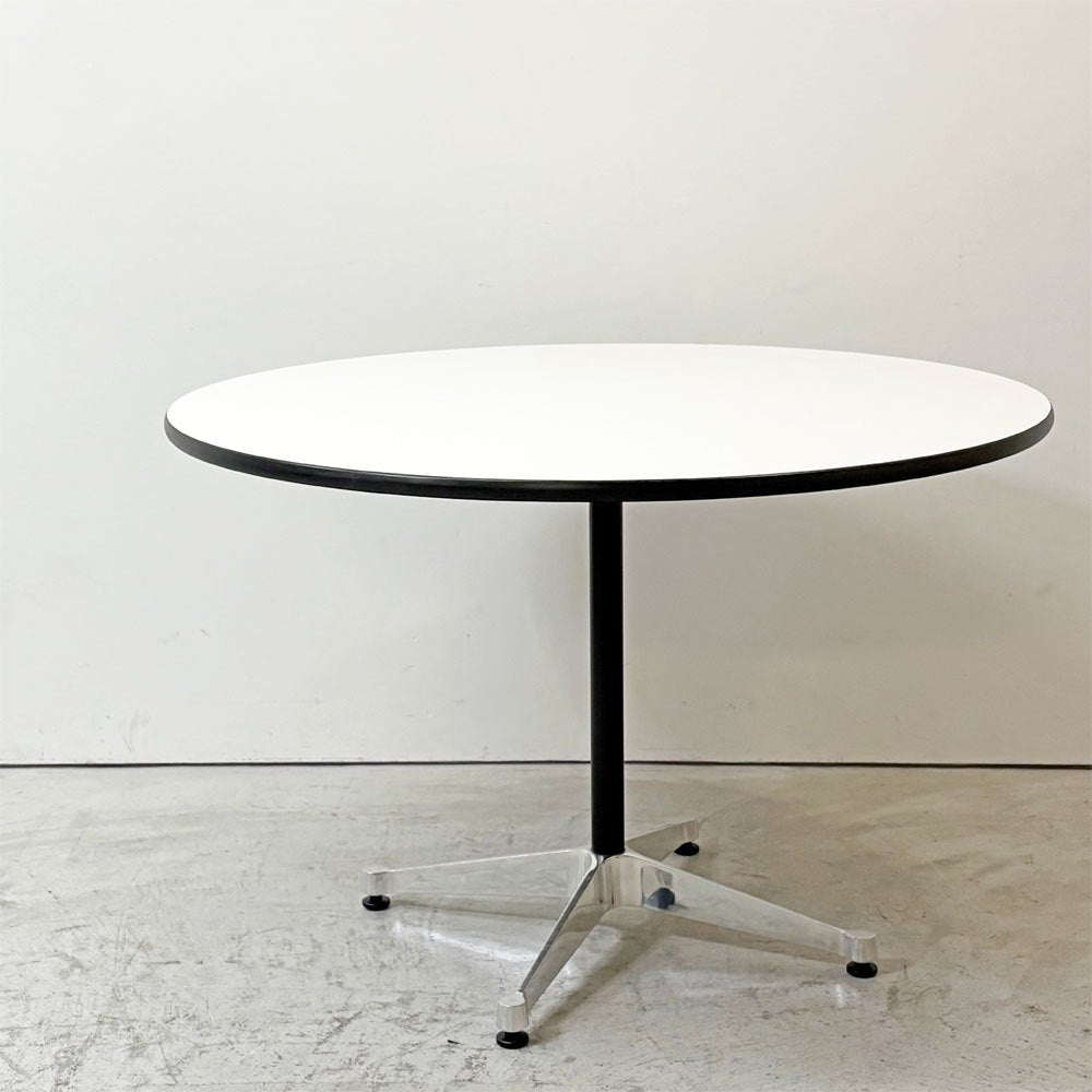 ハーマンミラー Herman Miller コントラクトテーブル ラウンドテーブル W106.5×H70cm ダイニングテーブル イームズ ミッドセンチュリーデザイン ●