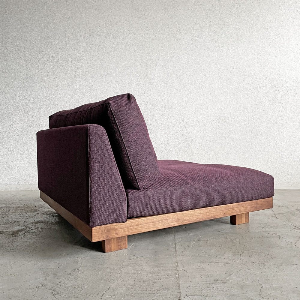 マスターウォール MASTERWAL バリスソファ VARIS SOFA アームレスカウチ 120 ファブリックシート ウォールナット無垢材 廃番 展示品 〓