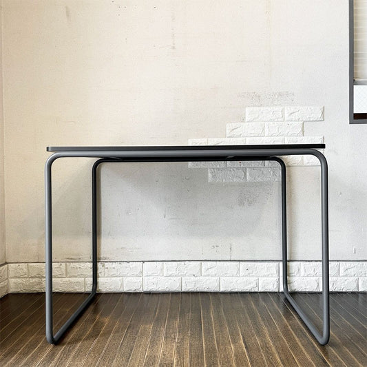 無印良品 MUJI ×トーネット THONET スチールパイプデスク Mサイズ ダークグレー MDFウレタン天板 スチール脚 W100cm 定価￥59,000- ◎