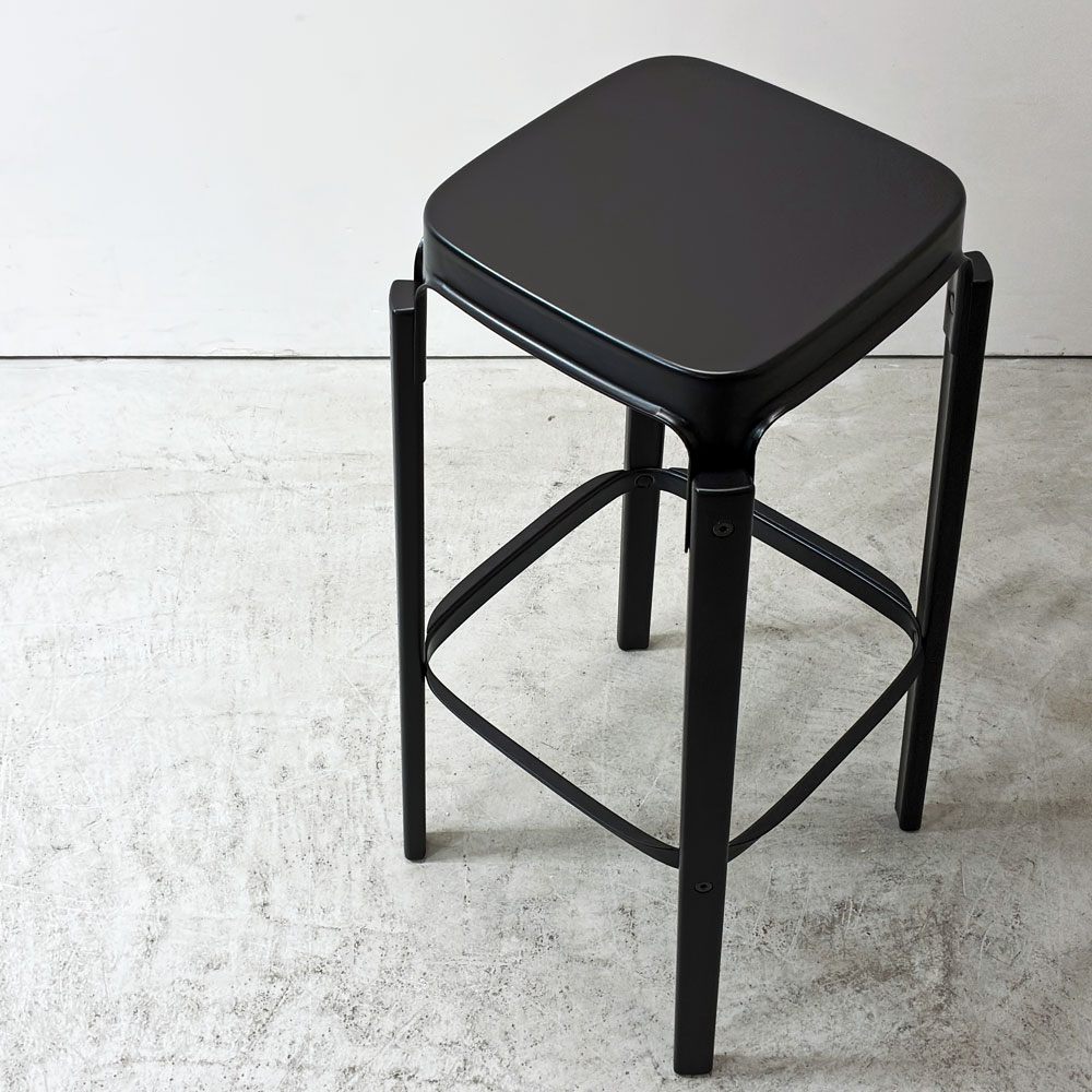 マジス MAGIS スティールウッドスツール ビーチ材 スチール ブラック イタリア ロナン＆エルワン・ブルレック 未使用展示品 ●