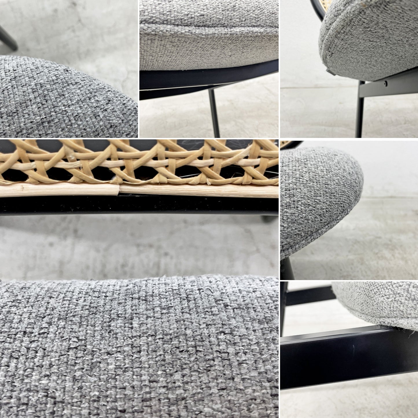 ザイファー Zuiver スパイク SPIKE ラウンジチェア LOUNGE CHAIR  ラタン×ファブリック オランダ 〓