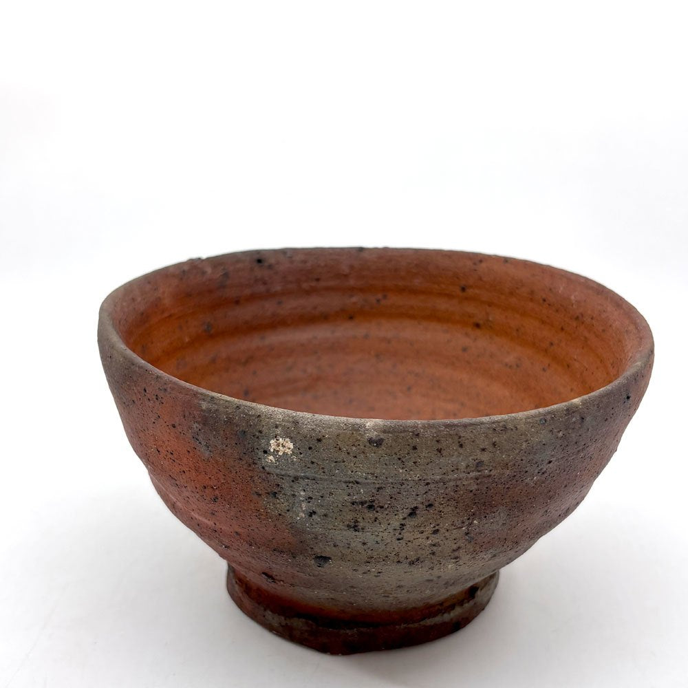 森岡成好 南蛮焼締 碗 鉢 ボウル15.5cm 陶芸家 現代作家 B ●