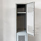 リオン LYON 2段スチールロッカー 2-TIER LOCKER ダイヤカット RECESSED HANDLE グレー インダストリアル パシフィックファニチャーサービス取扱 ◎