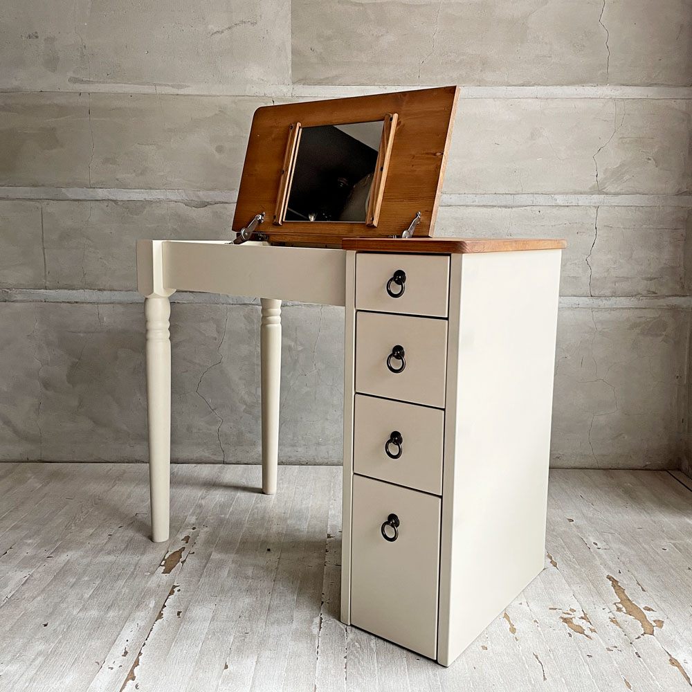 ノラ nora. マム mam カルダモン ドレッサー Cardamon dresser ミラーデスク 鏡台 関家具 パイン材 フレンチカントリースタイル ナチュラル 廃番 ♪