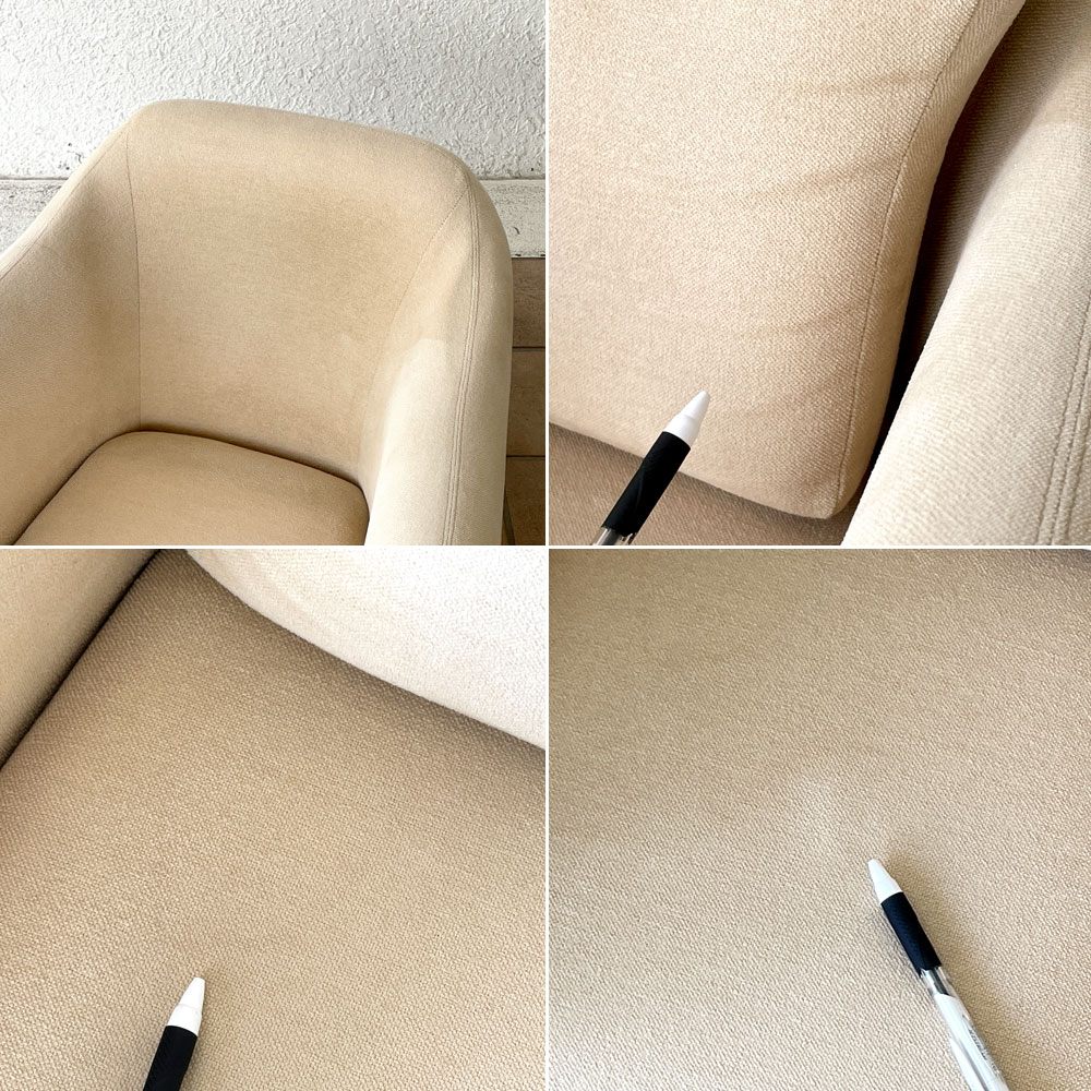 イデー IDEE ミニミラーアームチェア MINI MILLER ARM CHAIR パーソナルチェア シングルソファ ファブリック ベージュ 廃番色 ◇
