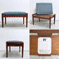 リッツウェル Ritzwell ブラヴァ BLAVA ハイバック イージーチェア ラウンジチェア 1Pソファ オットマン付き ファブリック ブルー系 ウォールナット モダンデザイン ●