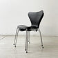 フリッツハンセン Fritz Hansen セブンチェア ダイニングチェア カラードアッシュ ブラック アルネ・ヤコブセン 北欧 デンマーク 定価75,680円 美品 A ●