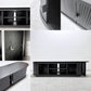 ノーウェアライクホーム NOWHERE LIKE HOME リンダ LINDA テレビボード ローボード w150～246cm オーク材 蛇腹扉 スチール ブラック 関家具 参考価格￥155,100-  展示品  ●
