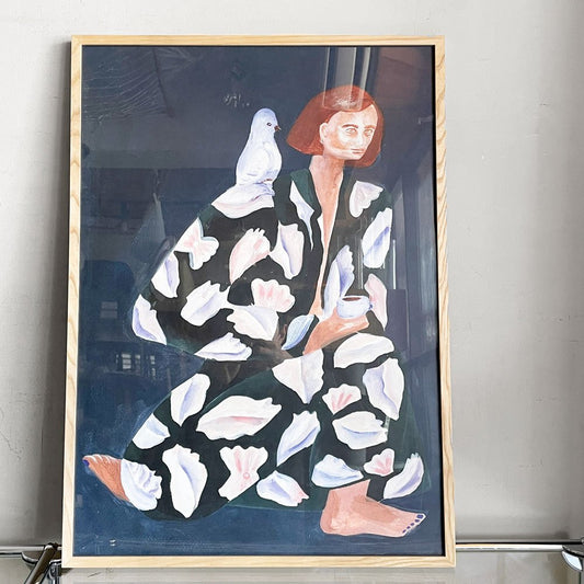 イデー IDEE ソフィア・リンド Sofia Lind SKRUD SNACKA #Fine Little Day ナチュラルフレーム アートポスター オフセット W72×H52cm 額装品 ■