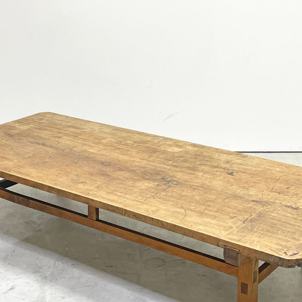 ジャパンビンテージ japan vintage 木製 座卓 ローテーブル W137.5cm 木味 日本家具 古家具 ●