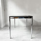 USM Haller USMハラーテーブル ワーキングデスク ダイニングテーブル オーク材 ブラック W125cm アジャスター付 スイス モダン ★