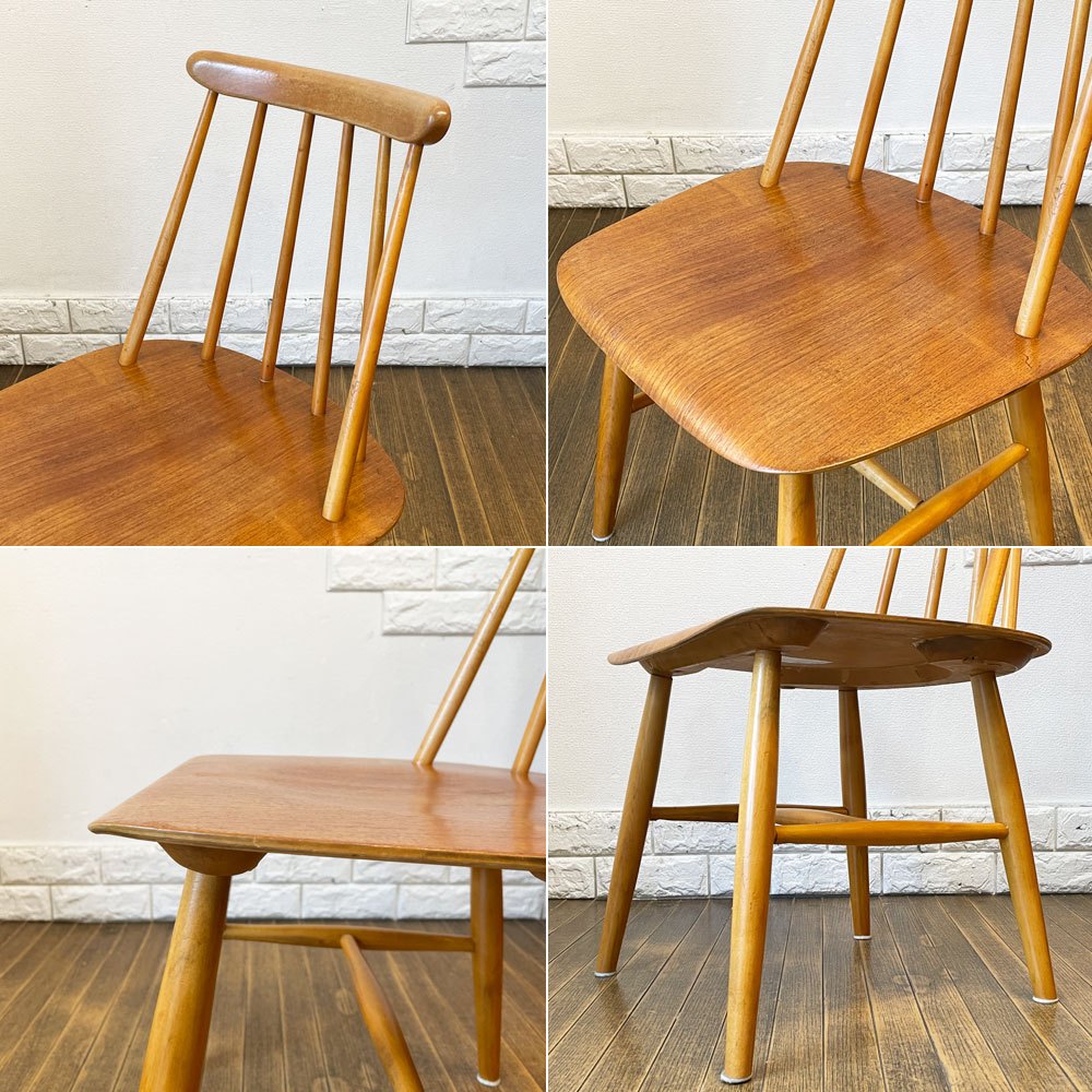 エズビーヴァーケン Edsby Verken ファネットチェア Fanett Chair ダイニングチェア イルマリ・タピオヴァーラ スウェーデン 北欧ビンテージ ◎