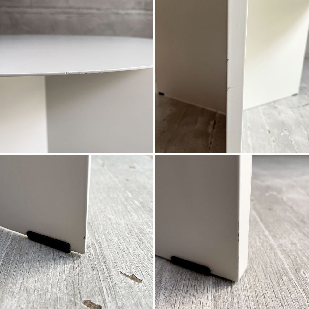 ヘイ HAY スリットテーブル SLIT TABLE XL ホワイト スチール サイドテーブル ローテーブル コーヒーテーブル ラウンド Φ65cm モダン デンマーク 北欧家具 ♪