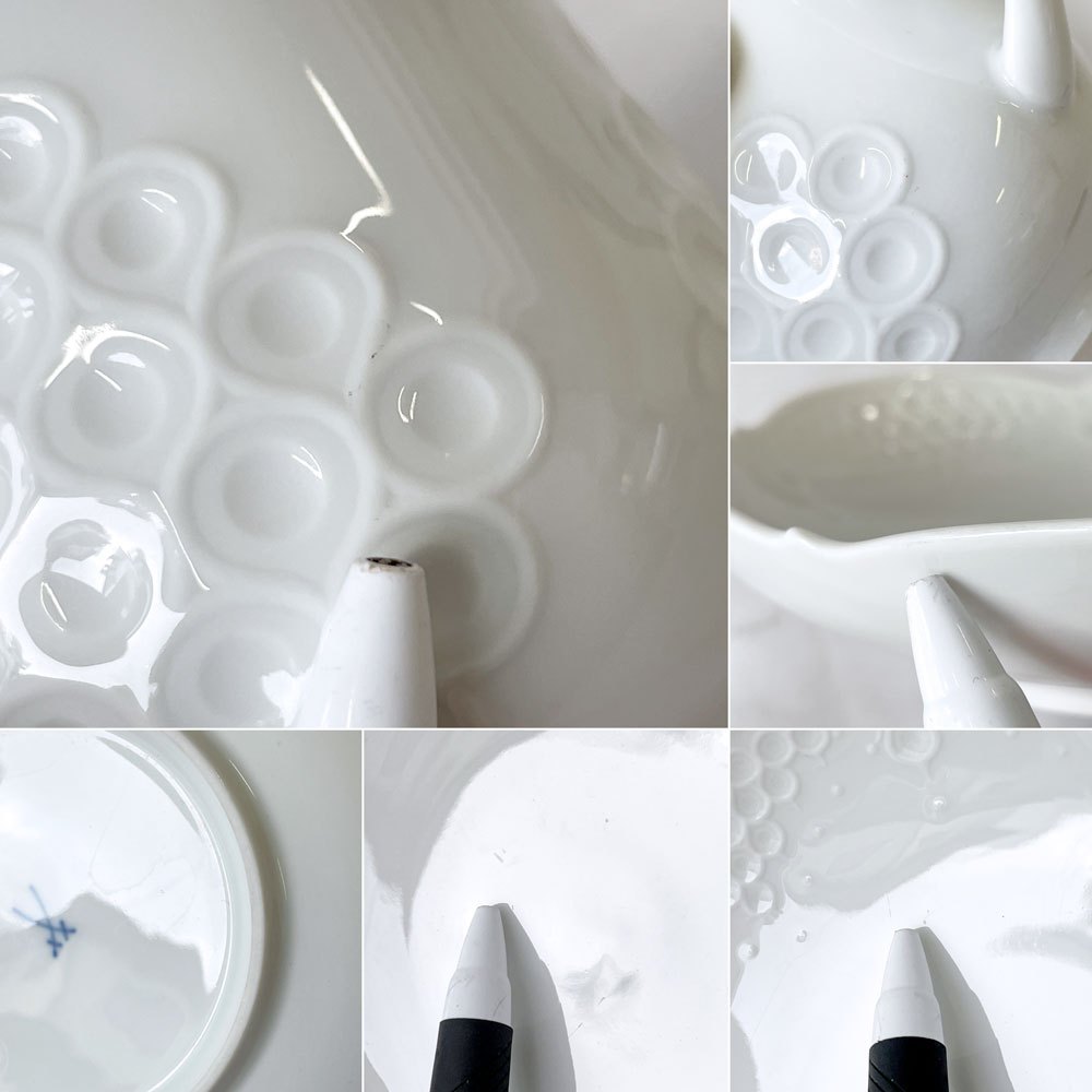 マイセン Meissen ホワイトレリーフ コーヒーカップ＆ソーサー C&S ルードヴィッヒ・ツェプナー Ludwig Zepner ドイツ A ◇