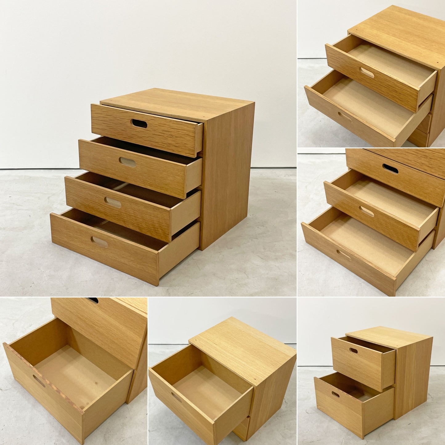 無印良品 MUJI スタッキングシェルフ オープンシェルフ ディスプレイラック 3段3列 オーク材 スタッキングチェスト付き 参考定価52,880- ●