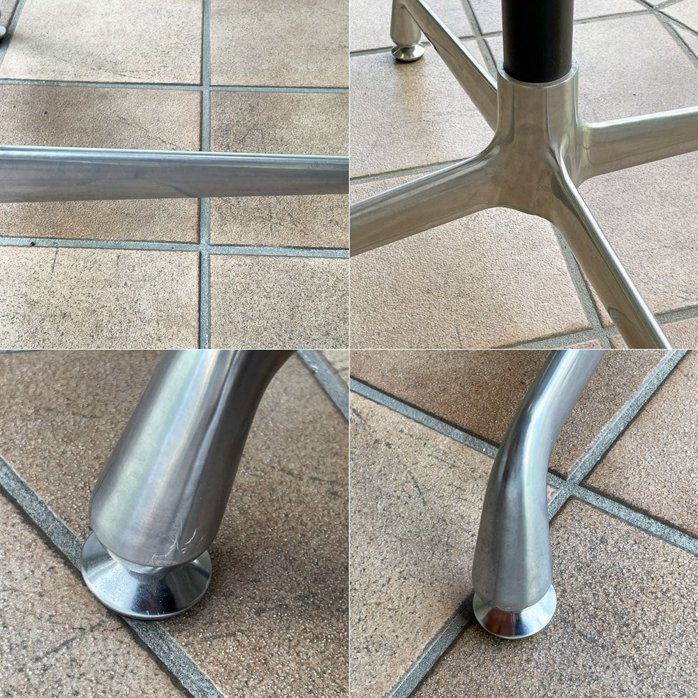 ファニチャーハンター Furniture Hunter T3 DEAN ラウンドテーブル Φ70cm メラミン天板 クロームレッグ モダンスタイル ◇
