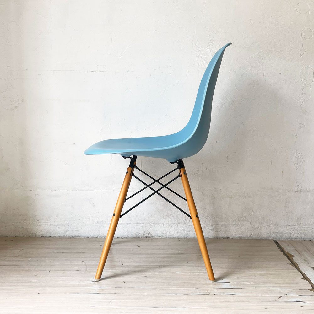 ヴィトラ Vitra サイドシェルチェア ペールブルー ドゥエルレッグ ポリプロピレン C&R イームズ ミッドセンチュリーモダン ★