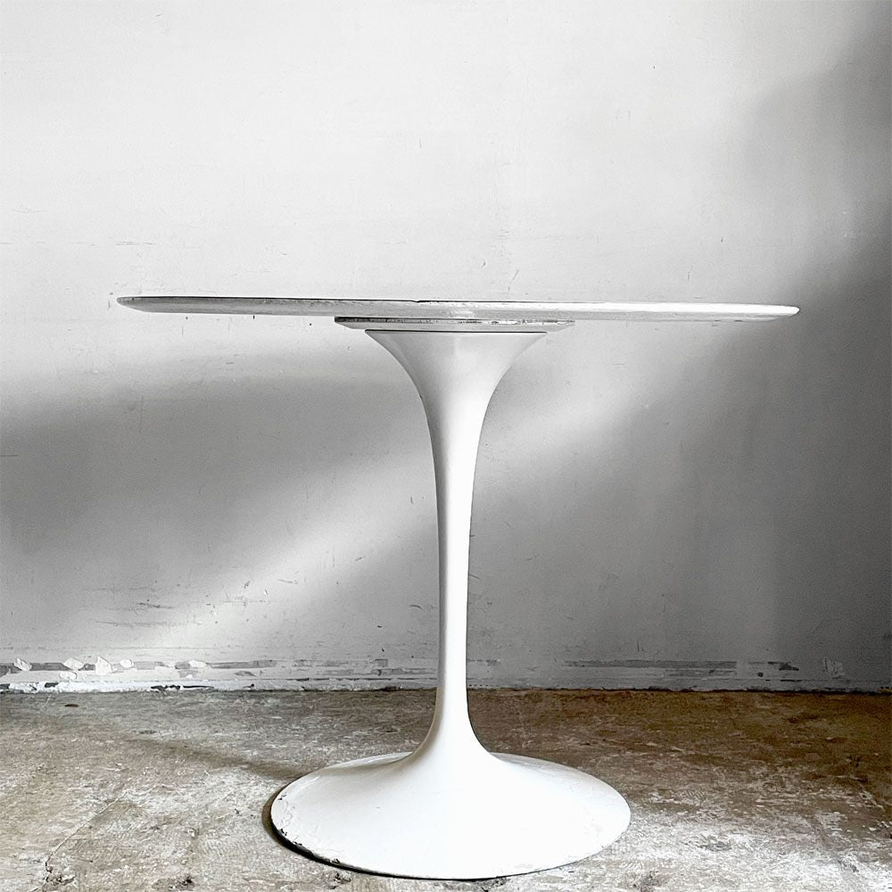 ノル Knoll ビンテージ チューリップ ダイニングテーブル ラウンドトップ 90.5Φ ホワイトラミネート エーロ・サーリネン Eero Saarinen ミッドセンチュリー 参考定価￥521,400- ■