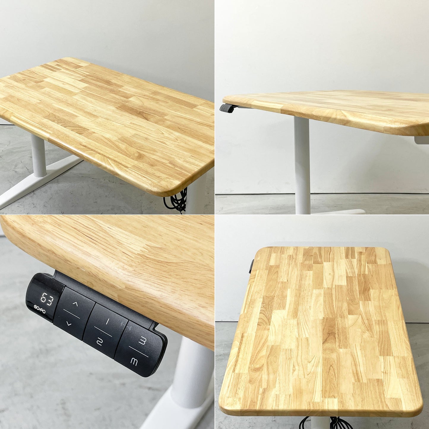 コフォ COFO コフォ デスク プレミアム COFO Desk Premium 電動式 昇降デスク ラバーウッド材 ナチュラル スチール脚 W120cm 定価￥85,999- ●