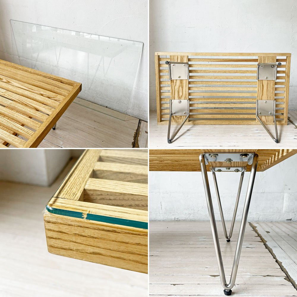 クラッシュゲート CRASH GATE コンフォーム COMFORM イット コーヒーテーブル IT COFFEE TABLE ガラス天板付き 定価57,200円 ★