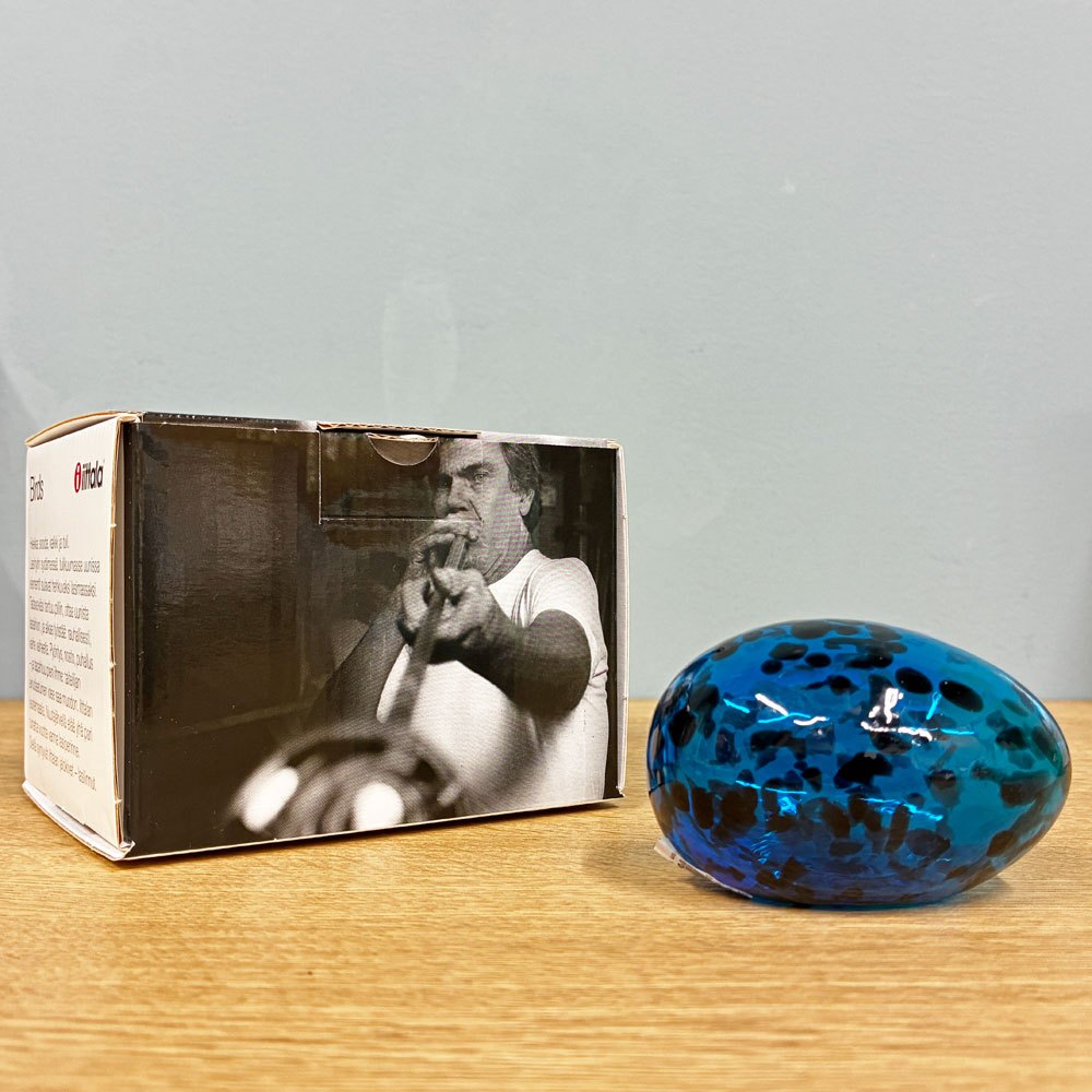 イッタラ iittala イッタラバード Birds by Toikka アノ・エッグ Ano Egg SCOPE限定 非売品 ブルーxブラック 箱付き ◎