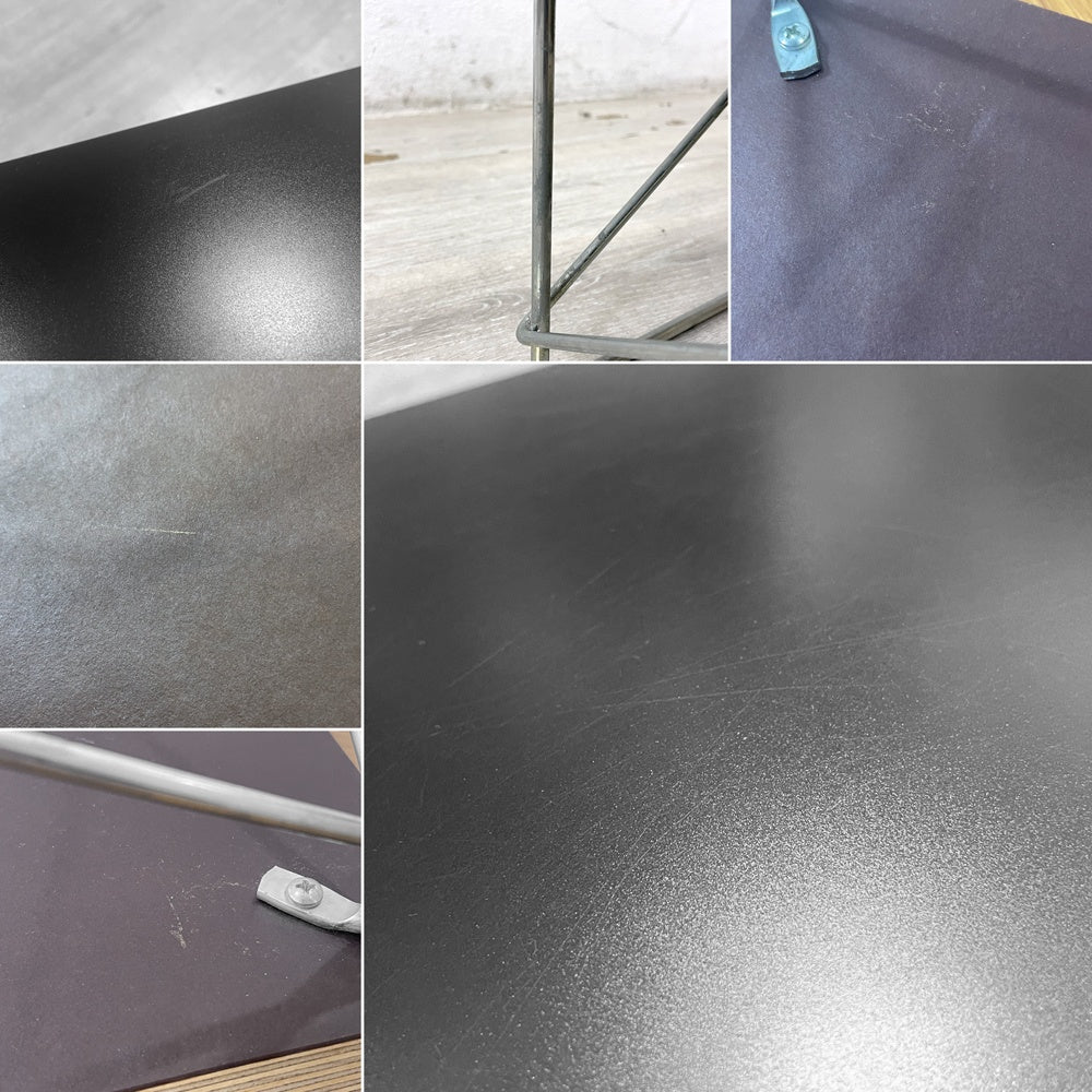 ハーマンミラー Herman Miller LTRT ワイヤーベース ローテーブル メラミントップ バーチ材 C&R イームズ ブラック お膳 W39.5cm ミッドセンチュリー ●