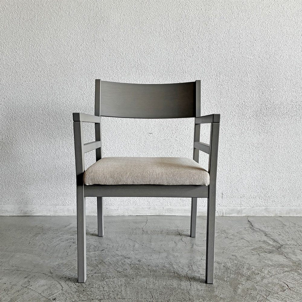 マスターウォール MASTERWAL グレイズ GRAY'S ARM CHAIR アームチェア ホワイトオーク材 ライトグレー ファブリック座面 アイボリー系 廃番仕様 展示品 〓
