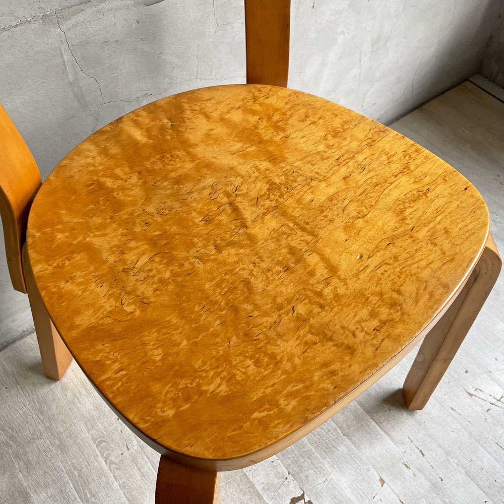 アルテック artek チェア69 ダイニングチェア カーリーバーチ材 スウェーデン製 40年代 ビンテージ 希少 アルヴァ・アアルト ♪