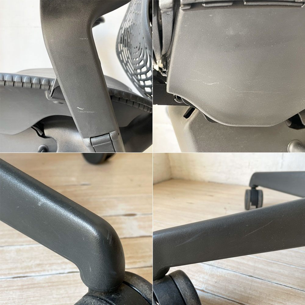 ハーマンミラー Herman Miller ミラチェア Mirra デスクチェア グラファイトベース グラファイトフレーム B ★