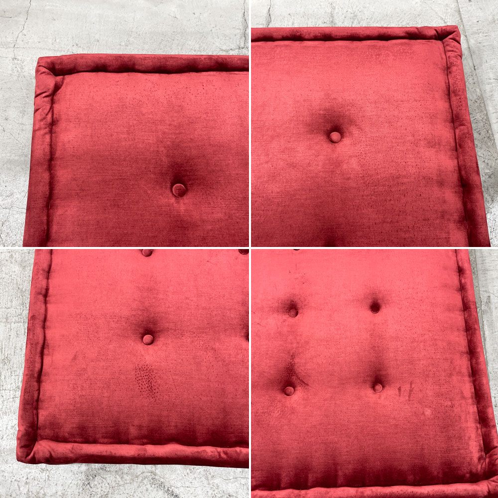 ロッシュ ボボア ROCHE BOBOIS マ ジョン Mah Jong ソファ ローソファ シートクッション レッド フランス 〓