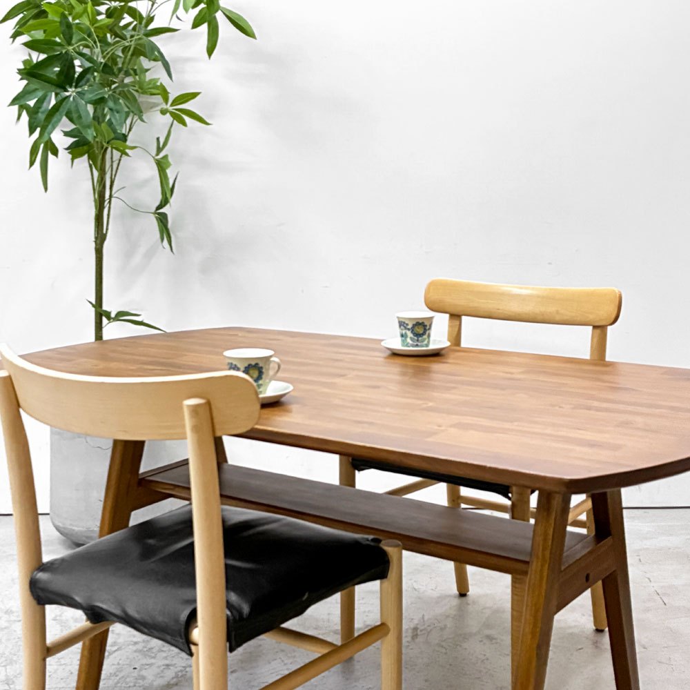 ウニコ unico スウェラ swella アカシア無垢材 ダイニングテーブル W140cm 西海岸スタイル 定価￥66,000- ●