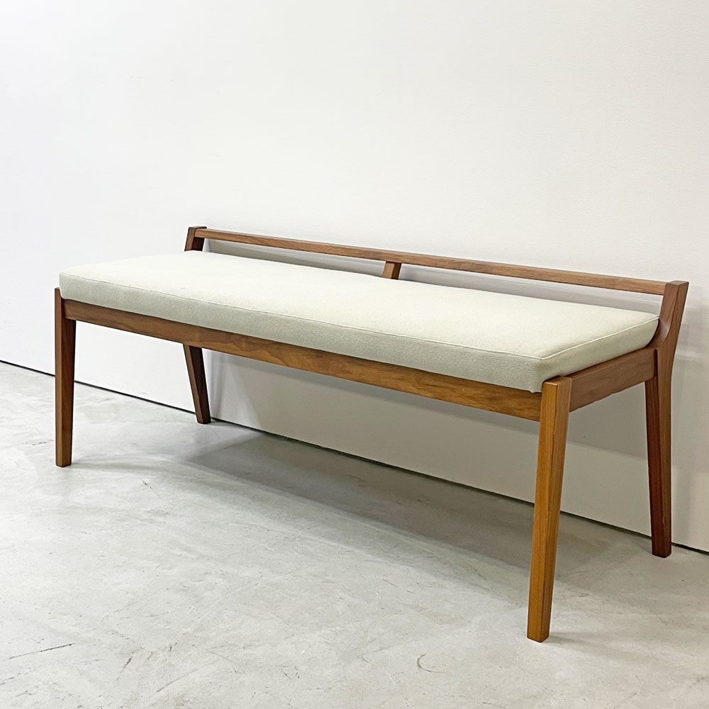 アジム AJIM イビザ ibiza bench ベンチ ダイニングベンチ ウォールナット無垢材 ファブリック ナチュラルモダン 国産家具 ●