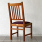 北の住まい設計社 KITANOSUMAISEKKEISHA ミッションチェア Mission chair アームレスチェア ダイニングチェア 張座 ファブリック張替済み チェリー無垢材 廃番◇
