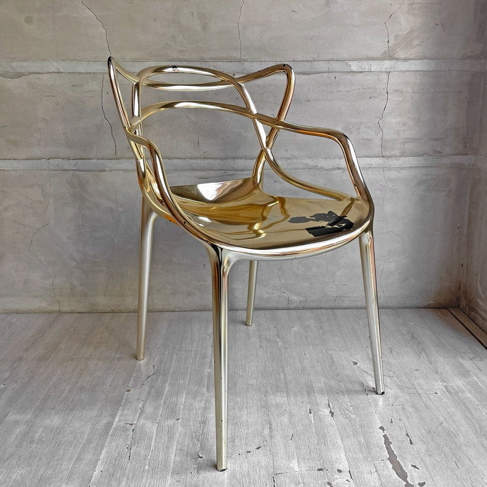 カルテル Kartell マスターズ メタリック Masters Metallic ゴールド アームチェア フィリップ・スタルク 定価￥104,800- B ♪