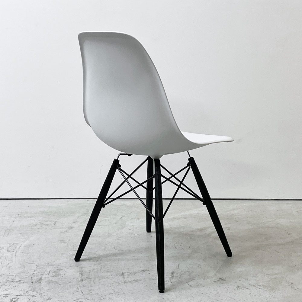 ハーマンミラー HermanMiller サイドシェルチェア ドゥエルレッグ DSW アルパイン × エボニー ポリプロピレン製 イームズ ミッドセンチュリー D ●