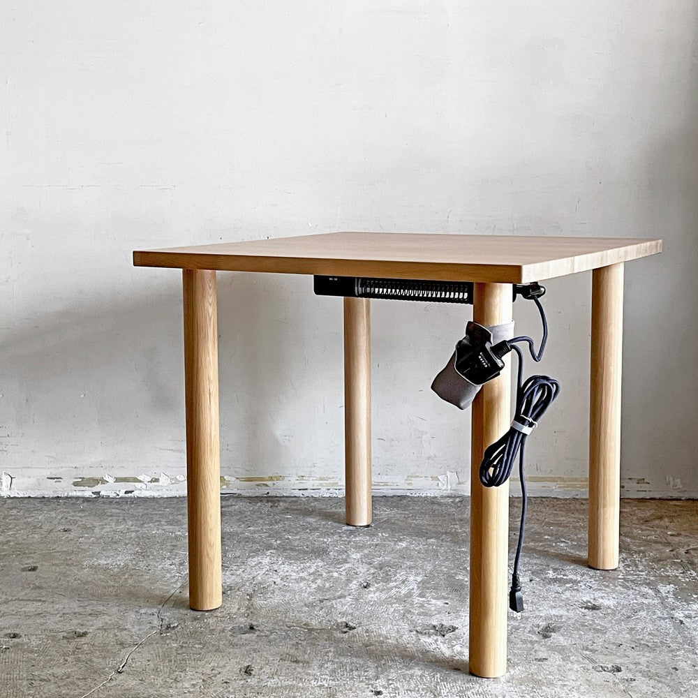 無印良品 MUJI 木製テーブル ダイニングこたつ オーク材 W80cm ナチュラルスタイル ■