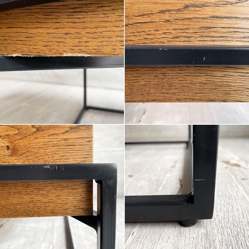 クラッシュゲート CRASH GATE イージーライフ Easy Life ロージー ROSY コーヒーテーブル ローテーブル リフトアップテーブル オーク材 スチール脚 定価¥71,500- ♪