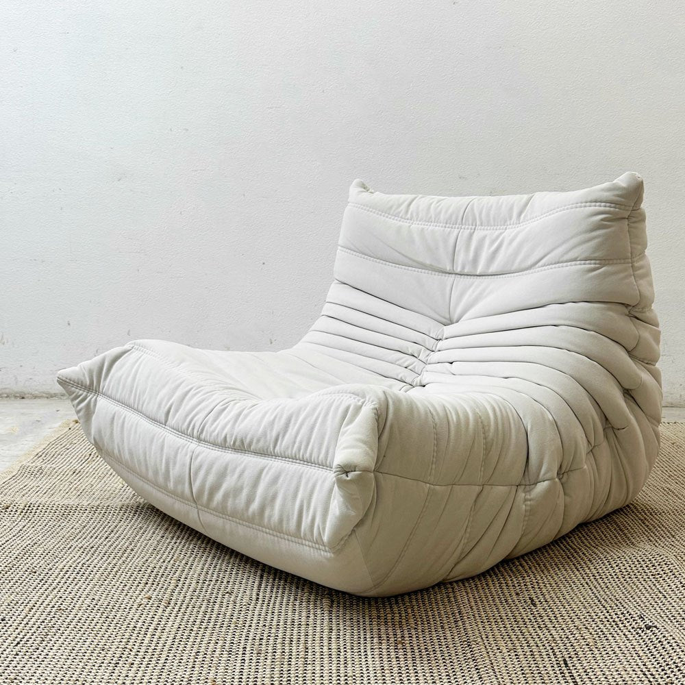 リーンロゼ ligne roset トーゴ TOGO 1P ソファ フランス家具 ウルトラスエード ホワイト ミッシェルデュカロワ Michel Ducaroy ●