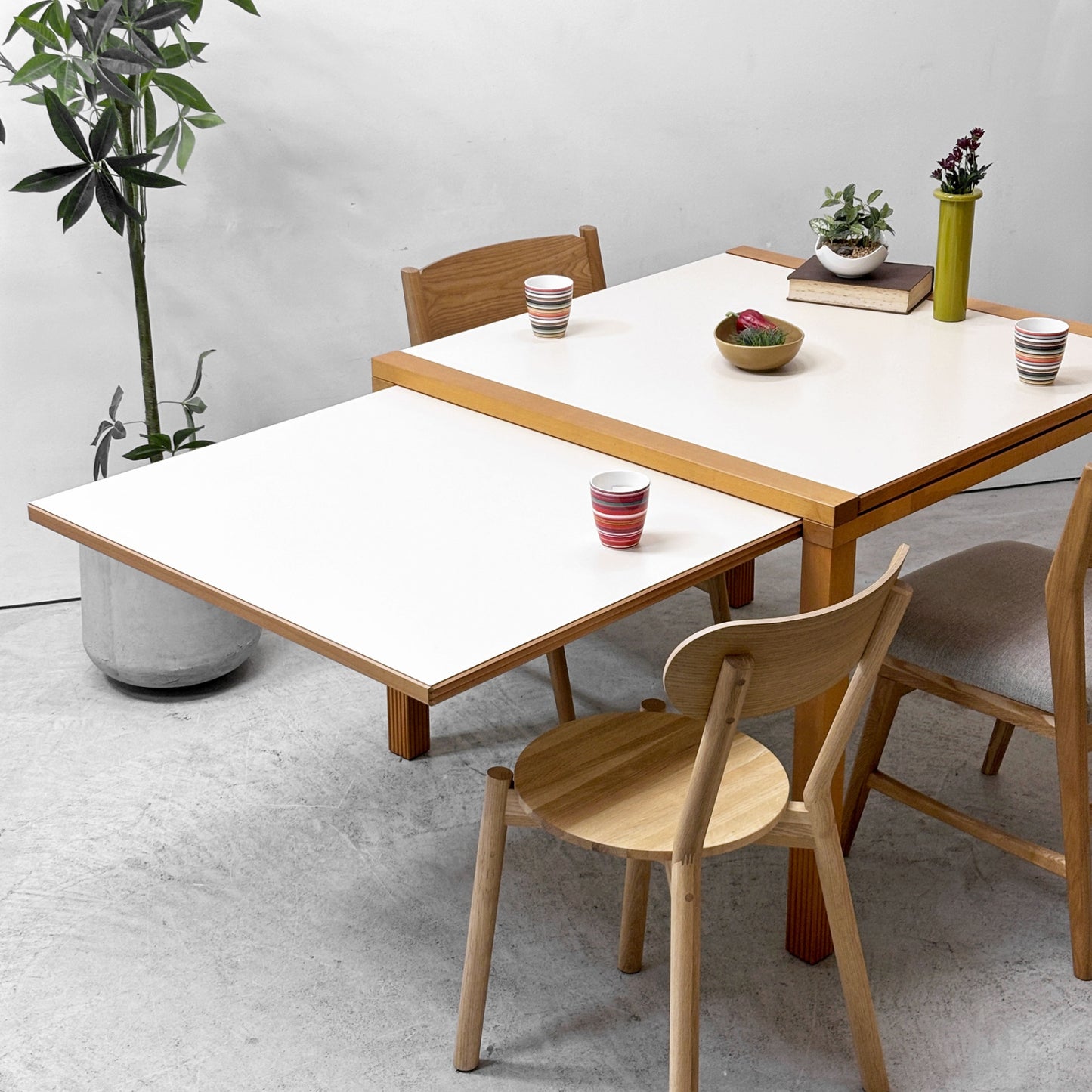 ベラート Bellato コンヴィヴィオ CONVIVIO ダイニングテーブル スライドエクステンション W95cm ヴェルナール・ヴューアルヌッソン イタリア ●