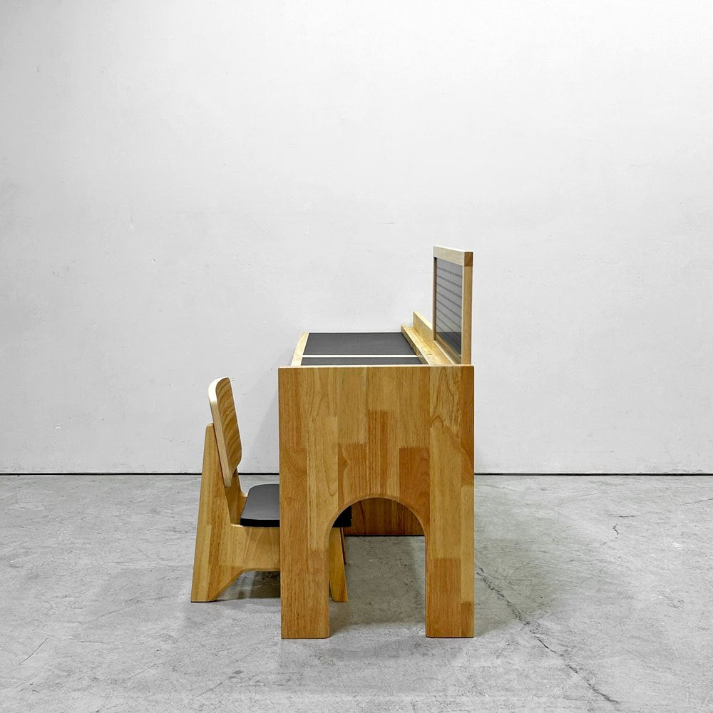 みのりの minorino キッズデスク デュオセット シェルフ KIDS DESK DUO SET SHELF ペグボード PEGBOARD ラバー無垢材 Forbo社製リノリウム 定価 ¥169,500- ●