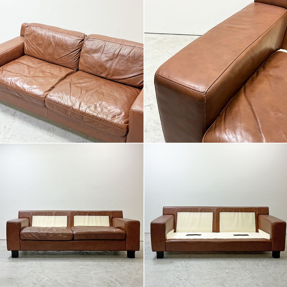 イデー IDEE セリュー ソファ SERIEUX SOFA 2Pソファ 2人掛け ライトショコラ Light chocolate 本革 定価 259,900円 ●