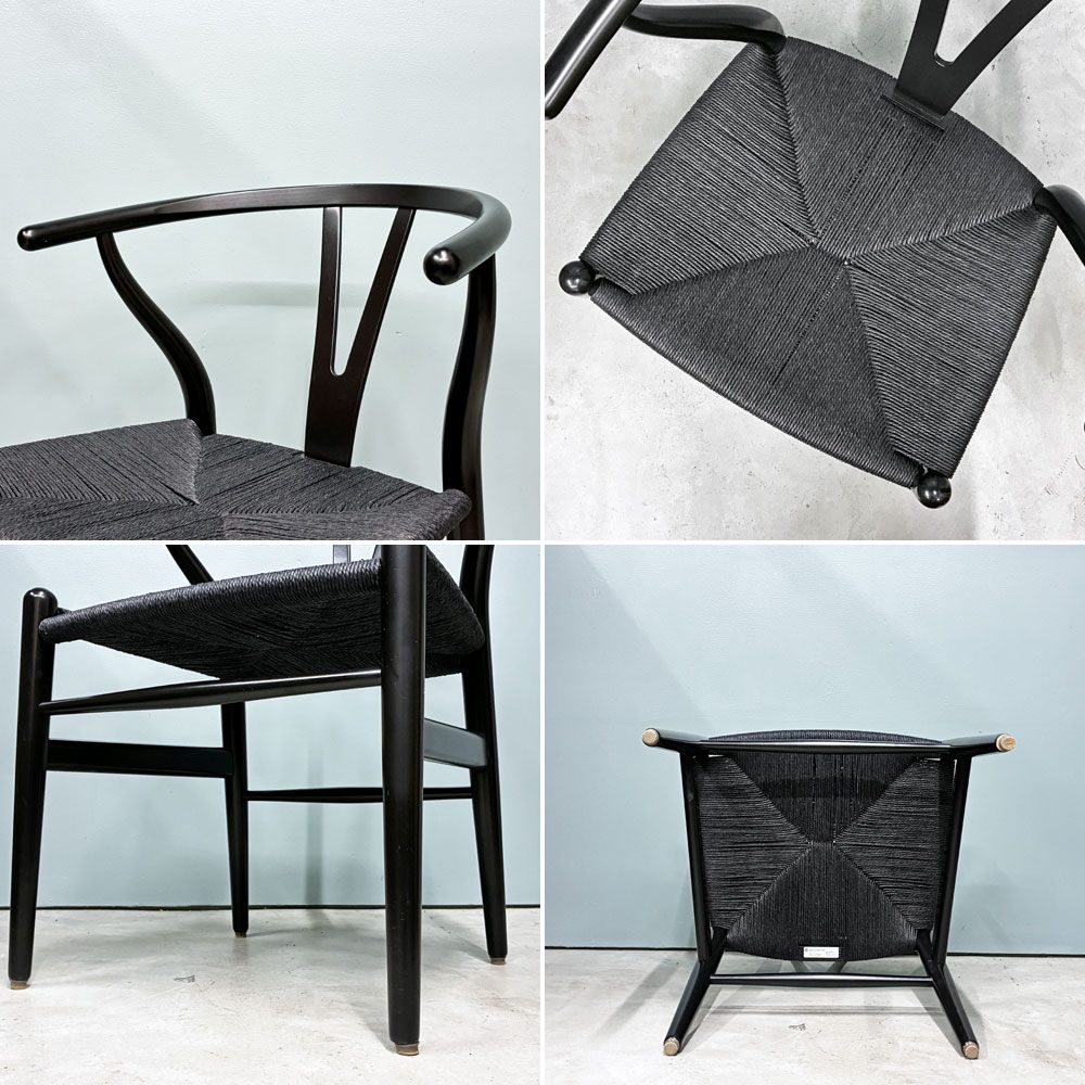 カールハンセン＆サン Carl Hansen & Son CH24 Yチェア ブラックラッカー×ブラックペーパーコード ビーチ材 ハンス・J・ウェグナー デンマーク 北欧家具 ◎